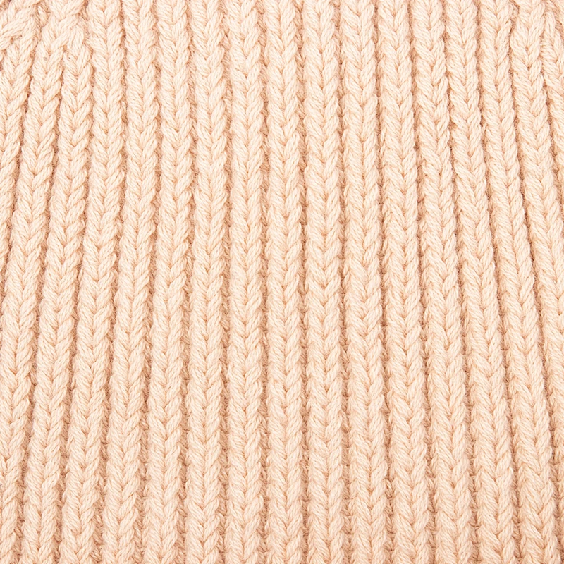 beige ribbed knit cuffed beanie